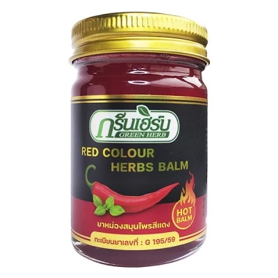 Червоний тайський бальзам з перцем red hot balm Novolife